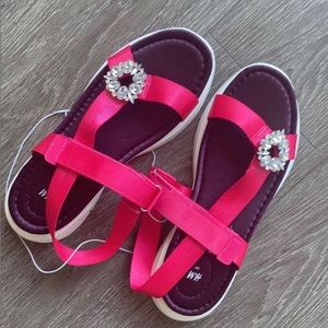H&M pink sneaker dad sandals (used)